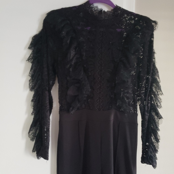 ***SOLD***Black see through lace bodycon jumpsuit - Picture 4 of 5